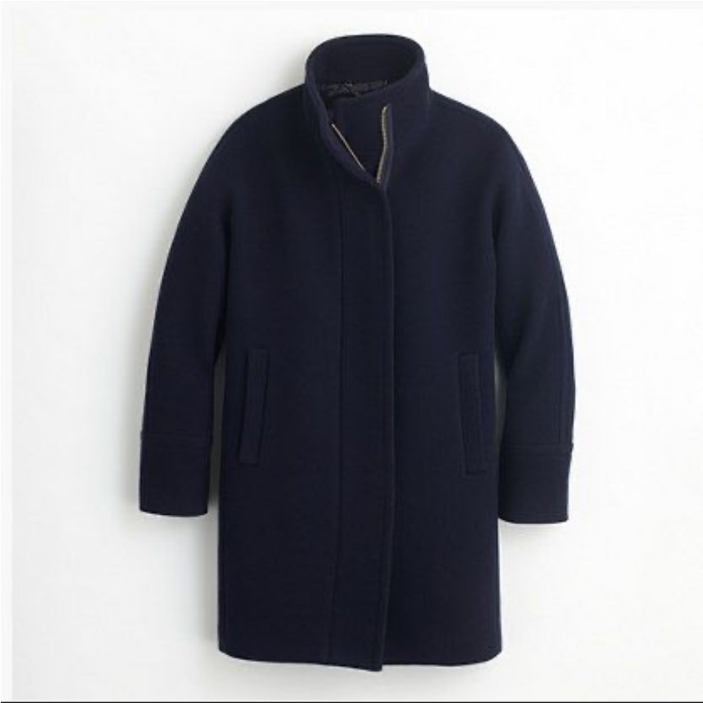 J.Crew Cocoon coat in Italian stadium-cloth wool Black 4